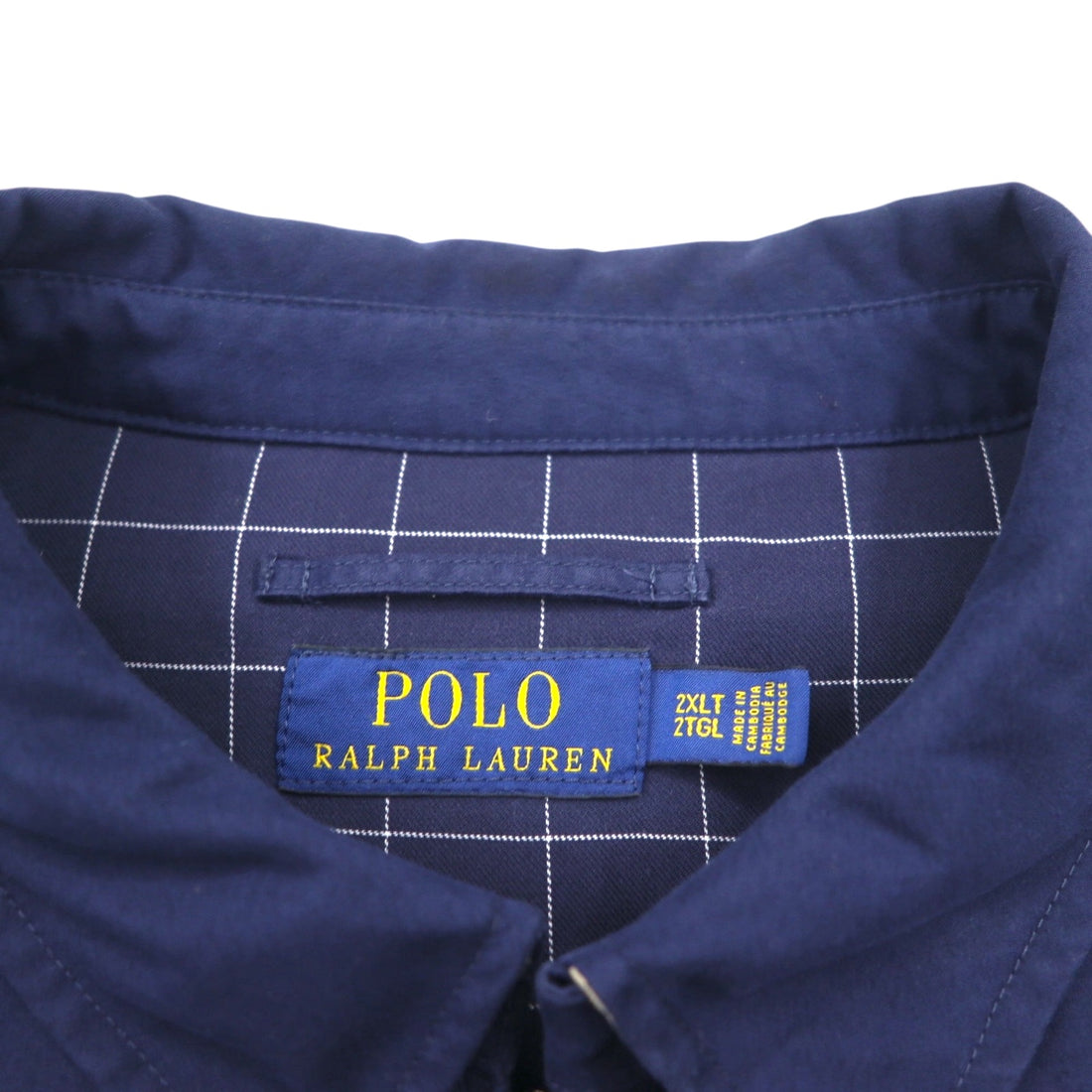 Polo Ralph Lauren Harrington Swing Jacket, Size 2XL, Navy, Check Lining, Small Pony Embroidery, Chin Strap, Oversized