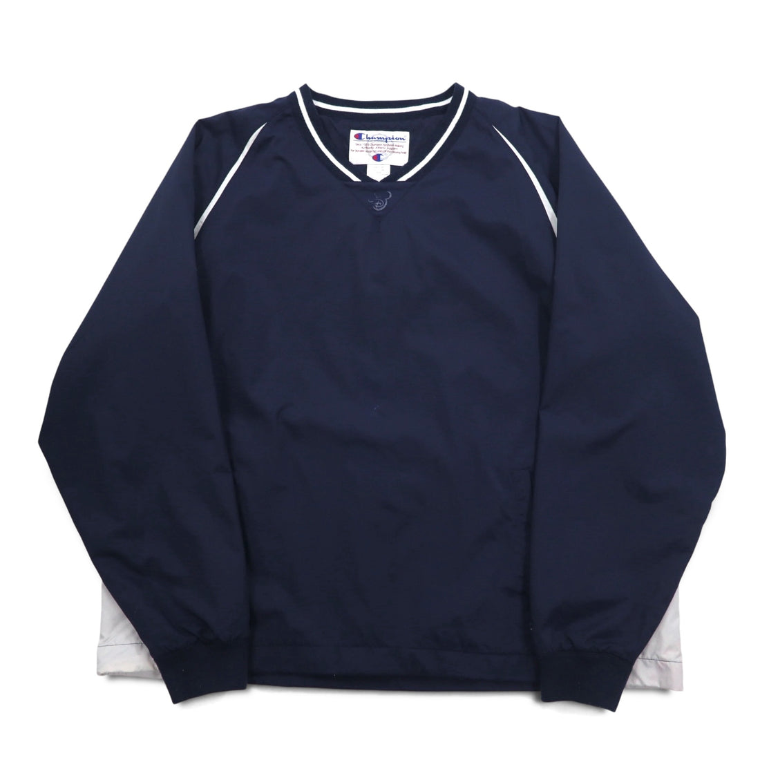 Champion 90s Ribline Piste Pullover Nylon Jacket XL Navy Nylon
