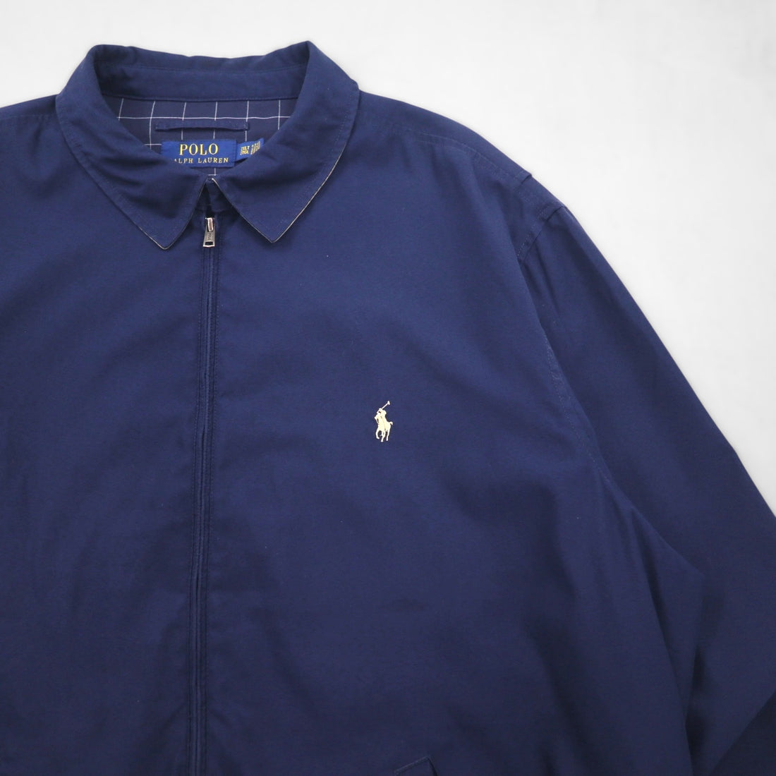 Polo Ralph Lauren Harrington Swing Jacket, Size 2XL, Navy, Check Lining, Small Pony Embroidery, Chin Strap, Oversized