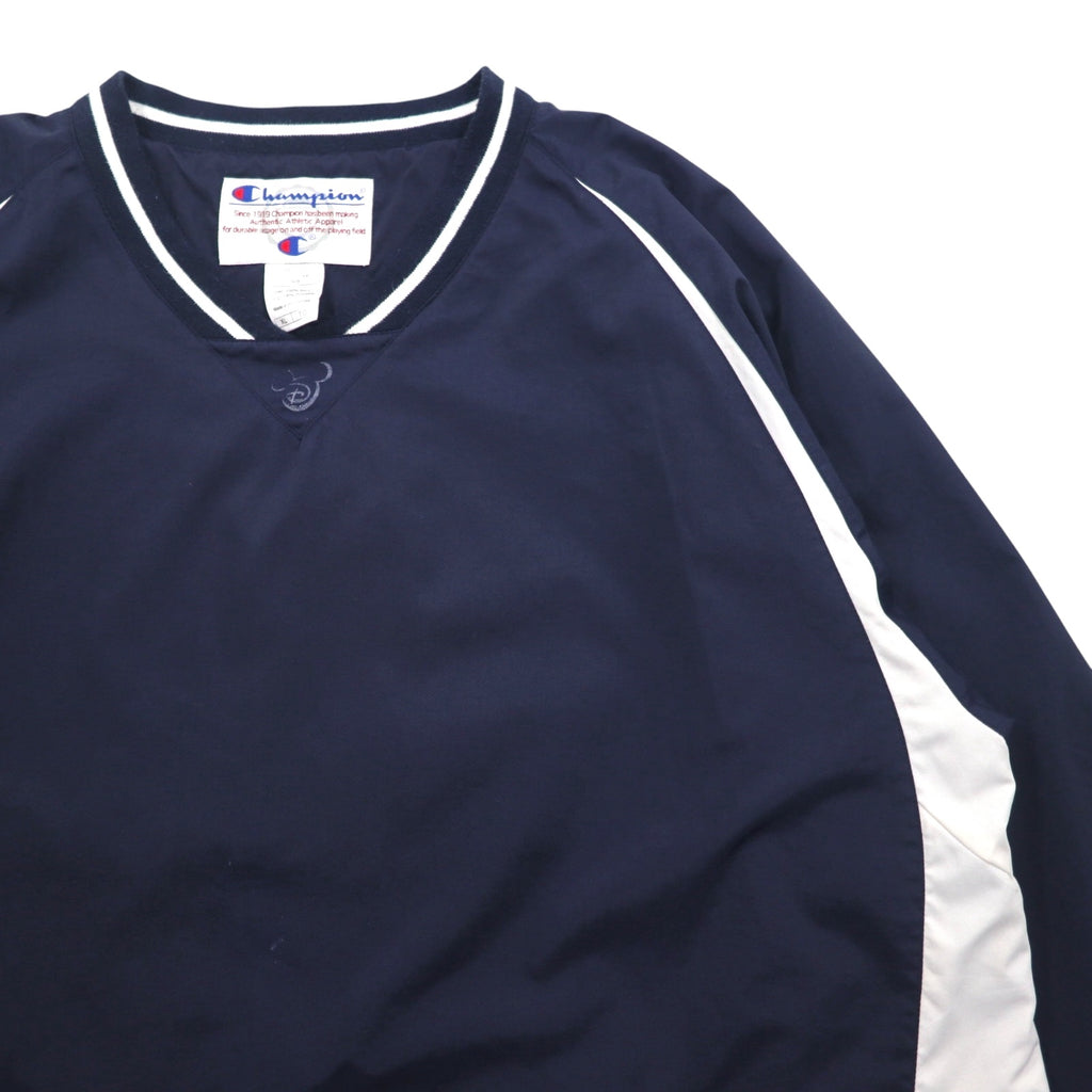 Champion 90s Ribline Piste Pullover Nylon Jacket XL Navy Nylon