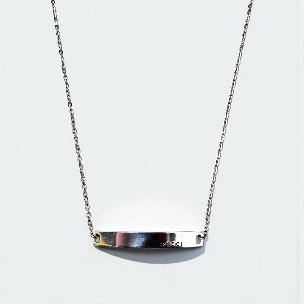 GUCCI ロゴプレート 2WAY チョーカー ネックレス 2連 ブレスレット シルバー SILVER 925 イタリア製