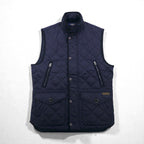 Polo Ralph Lauren Military Quilted Vest, Navy, Padded, Talon Zip, Chin Strap, Zip-Up Closure, Snap Buttons