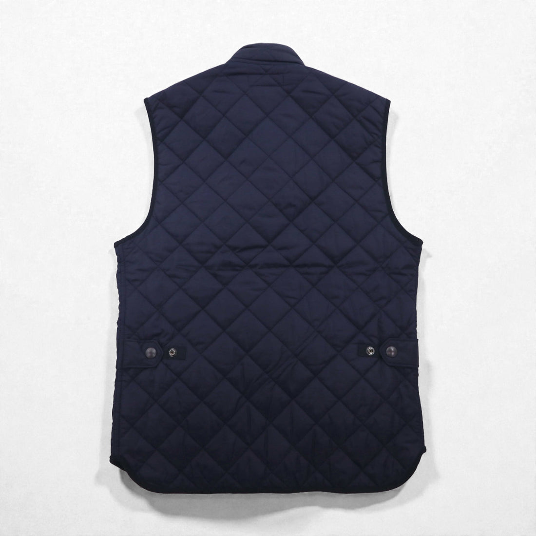 Polo Ralph Lauren Military Quilted Vest, Navy, Padded, Talon Zip, Chin Strap, Zip-Up Closure, Snap Buttons