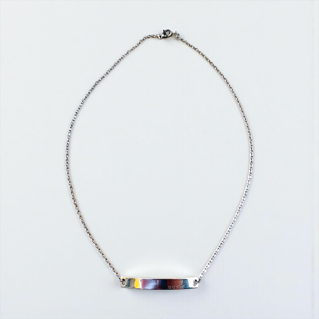 GUCCI ロゴプレート 2WAY チョーカー ネックレス 2連 ブレスレット シルバー SILVER 925 イタリア製