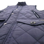 Polo Ralph Lauren Military Quilted Vest, Navy, Padded, Talon Zip, Chin Strap, Zip-Up Closure, Snap Buttons