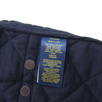 Polo Ralph Lauren Military Quilted Vest, Navy, Padded, Talon Zip, Chin Strap, Zip-Up Closure, Snap Buttons