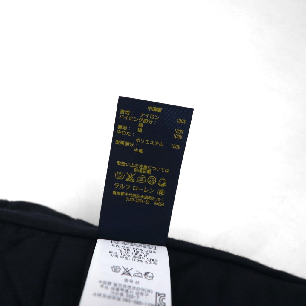 Polo Ralph Lauren Military Quilted Vest, Navy, Padded, Talon Zip, Chin Strap, Zip-Up Closure, Snap Buttons