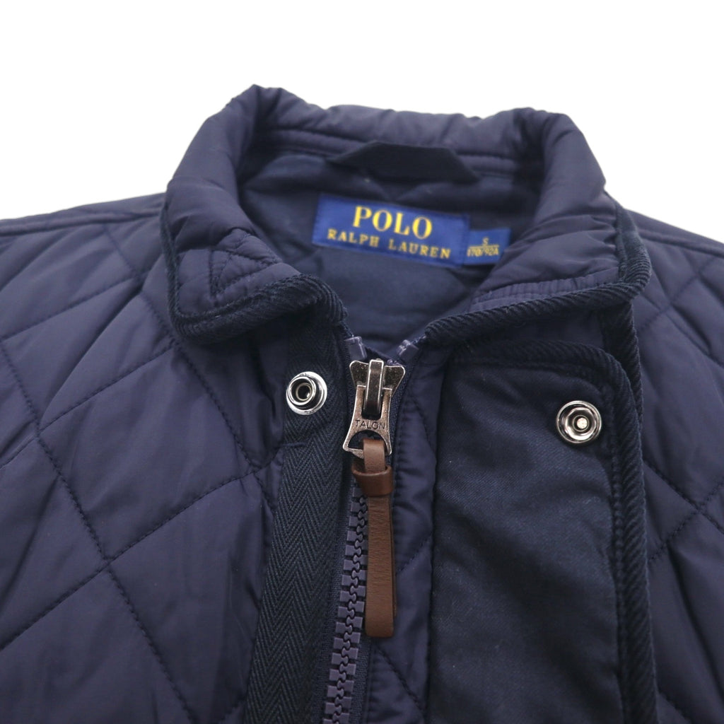 Polo Ralph Lauren Military Quilted Vest, Navy, Padded, Talon Zip, Chin Strap, Zip-Up Closure, Snap Buttons