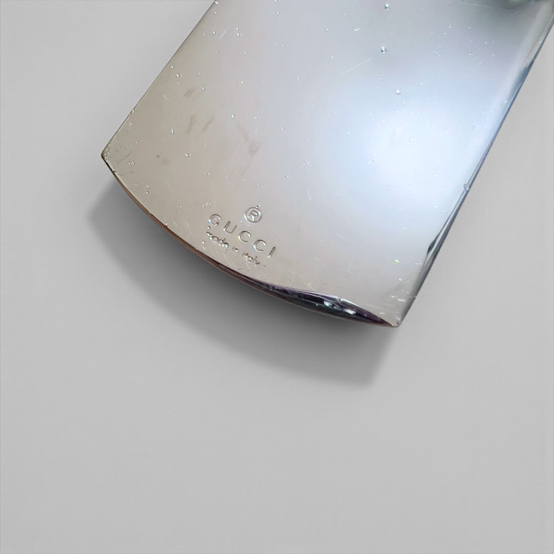 GUCCI Dog Tag Double Plate 2-Way Necklace Pendant Keychain Silver 925 Ball Chain Made in Italy