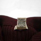 L.L.Bean Half-Button Rib Knit Sweater, XL, Bordeaux, Cotton, JSB4