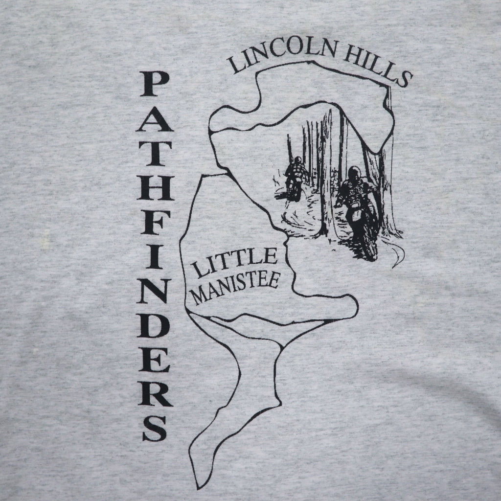 USA製 90年代 FRUIT OF THE LOOM ロングスリーブTシャツ ロンT XXL グレー PORKER RUN ビッグサイズ