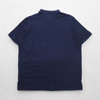 POLO RALPH LAUREN クラシックフィット ストレッチ メッシュ ハーフジップ ポロシャツ L ネイビー コットン スモールポニー刺繍