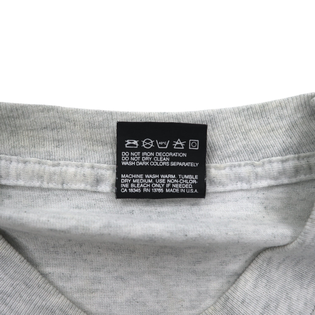 USA製 90年代 FRUIT OF THE LOOM ロングスリーブTシャツ ロンT XXL グレー PORKER RUN ビッグサイズ