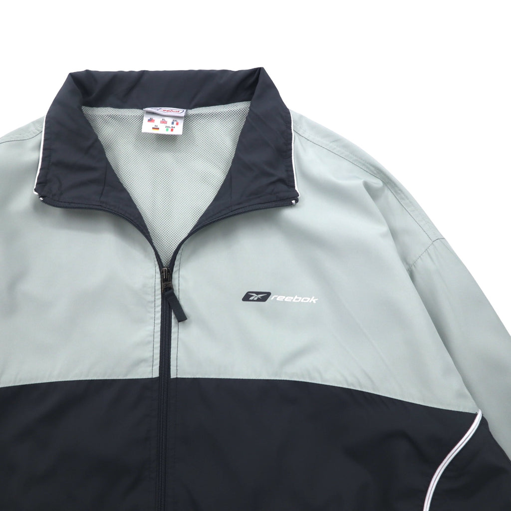 Reebok 00s Track Jacket Jersey XL Grey Mesh Liner One Point Logo