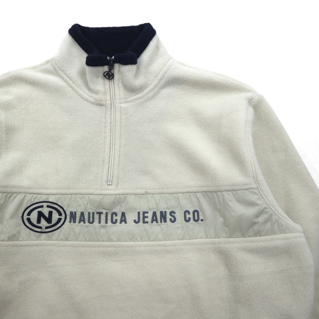 NAUTICA 90s Half Zip Fleece Jacket M White Jeans Company