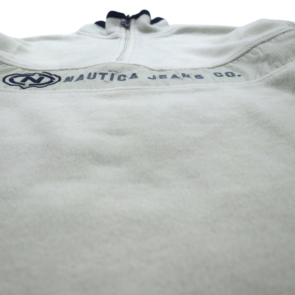 NAUTICA 90s Half Zip Fleece Jacket M White Jeans Company