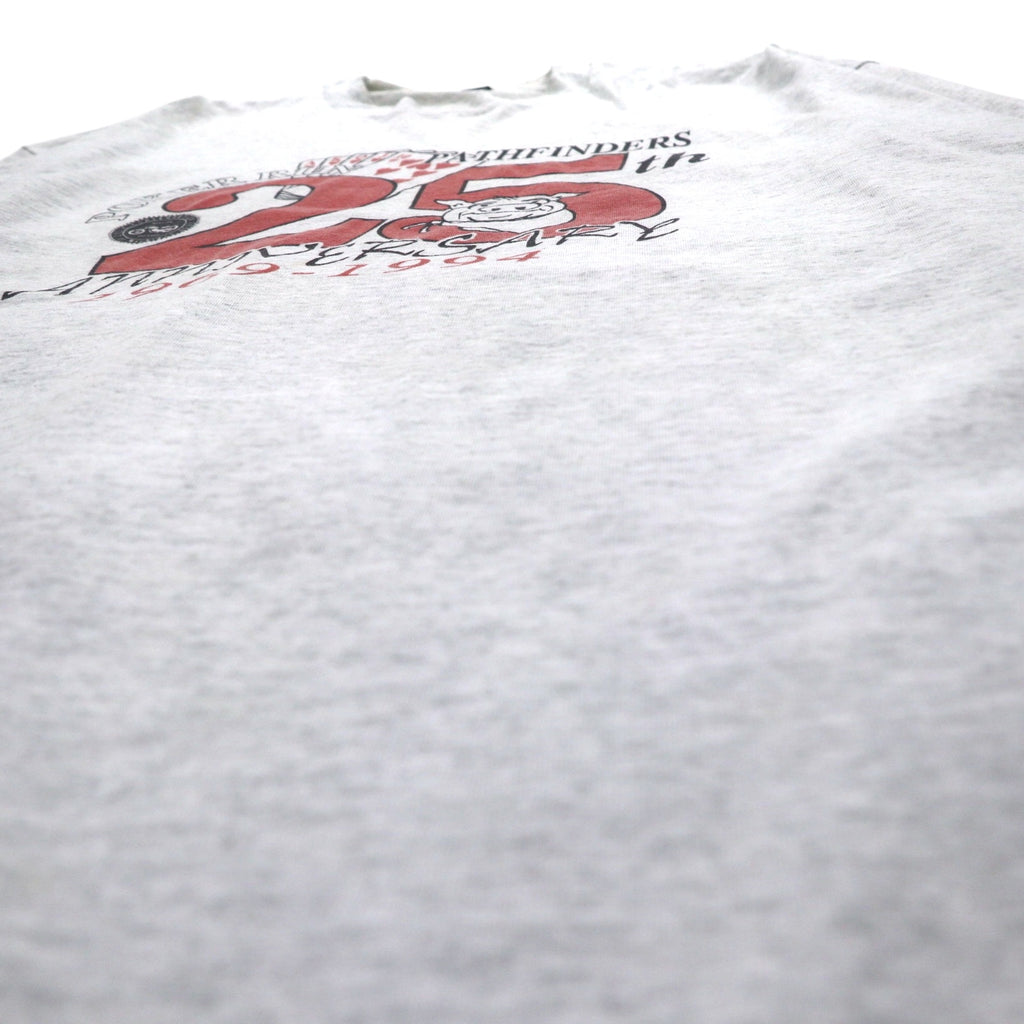 USA製 90年代 FRUIT OF THE LOOM ロングスリーブTシャツ ロンT XXL グレー PORKER RUN ビッグサイズ