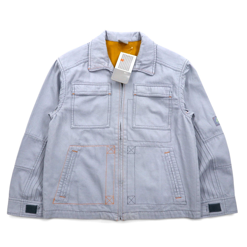 NIKE 00s ​​Work Jacket Zip-up Jacket L Blue Cotton Unused
