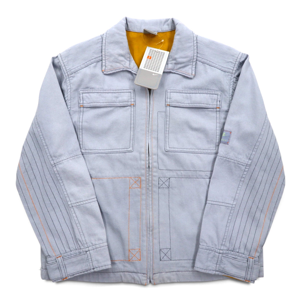 NIKE 00s ​​Work Jacket Zip-up Jacket L Blue Cotton Unused