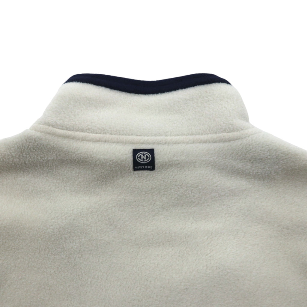 NAUTICA 90s Half Zip Fleece Jacket M White Jeans Company