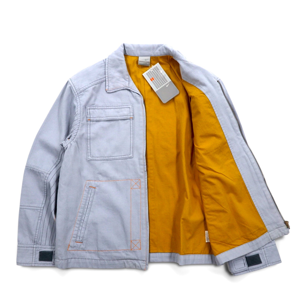 NIKE 00s ​​Work Jacket Zip-up Jacket L Blue Cotton Unused
