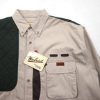 Woolrich 00年代 キルティング 切替 ハンティング シャツ XL ベージュ グリーン 胸ポケット OUTDOOR GUIDE COLLECTION 未使用品