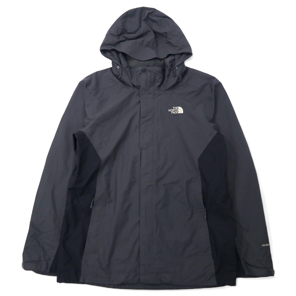 日本然リトテ-古着オンライン-THE NORTH FACE マウンテンパーカー L グレー ナイロン HYVENT 防水 透湿 ジップインジップ搭載 ダブルジップ US企画-THE NORTH FACE Mountain Hoodie L Gray Nylon HYVENT Waterproof Breathable Zip-in-Zip Double Zip US Planning