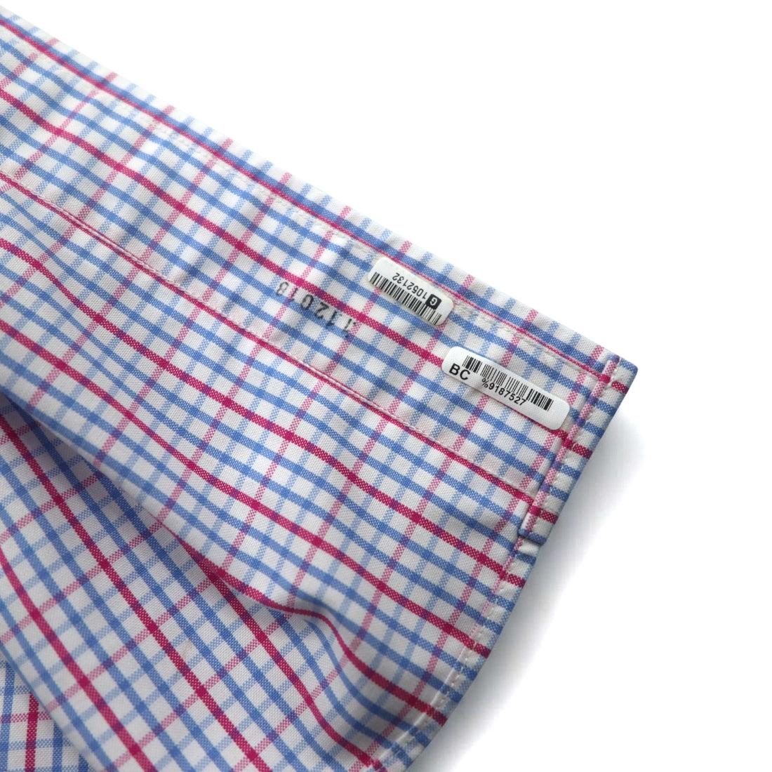 LLBean Oxford Button-Down Shirt, XL, Blue, Tricolor Check, Big Size, Wrinkle-Resistant, 262253