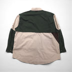Woolrich 00年代 キルティング 切替 ハンティング シャツ XL ベージュ グリーン 胸ポケット OUTDOOR GUIDE COLLECTION 未使用品