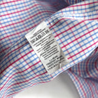 LLBean Oxford Button-Down Shirt, XL, Blue, Tricolor Check, Big Size, Wrinkle-Resistant, 262253