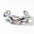 Vintage Sterling Silver Bangle Tribal Design Fire Pattern Bracelet 925 Native American