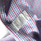 LLBean Oxford Button-Down Shirt, XL, Blue, Tricolor Check, Big Size, Wrinkle-Resistant, 262253