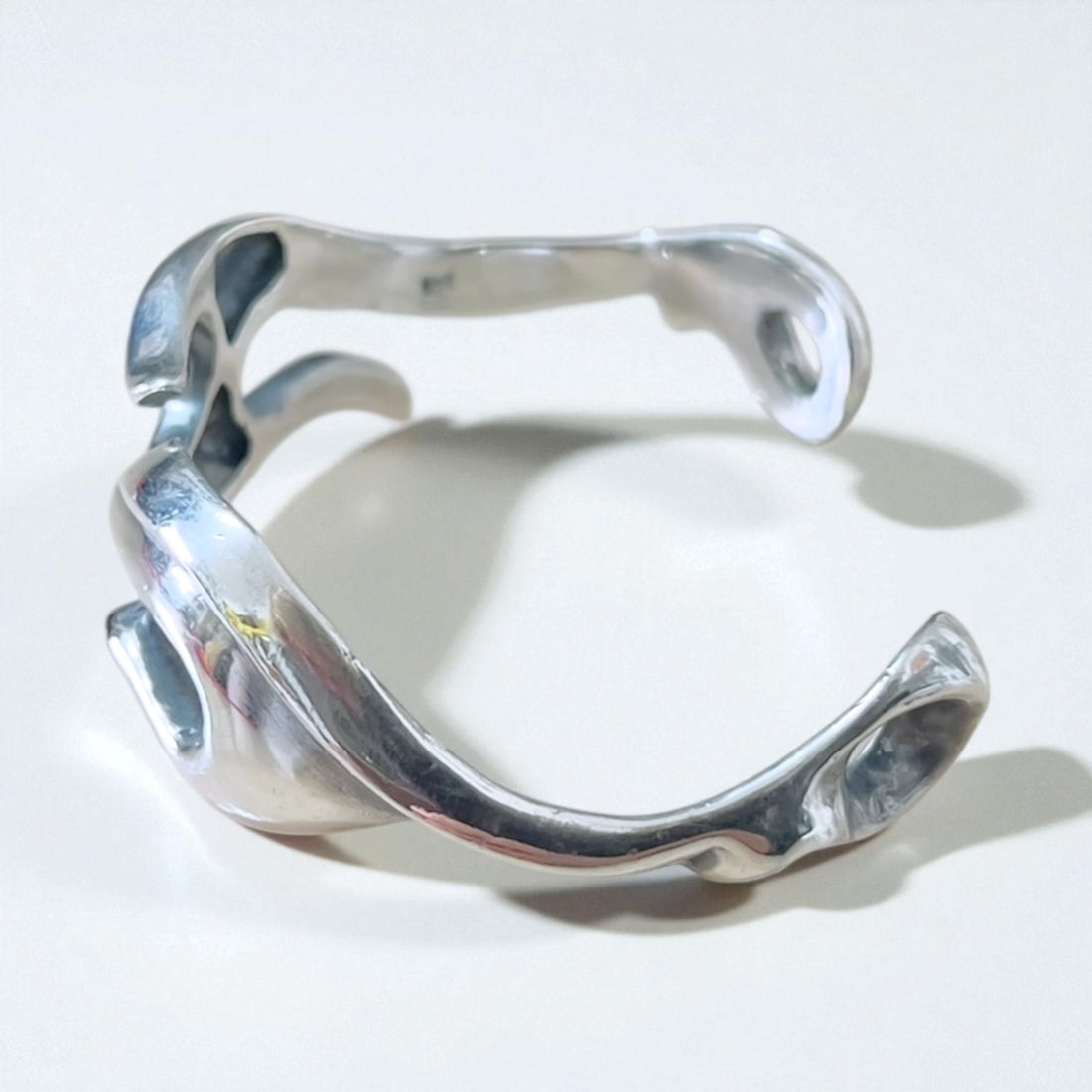 Vintage Sterling Silver Bangle Tribal Design Fire Pattern Bracelet 925 Native American