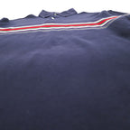 TOMMY HILFIGER Long Sleeve Polo Shirt Rugby Shirt L Navy Cotton Pique Made in Sri Lanka