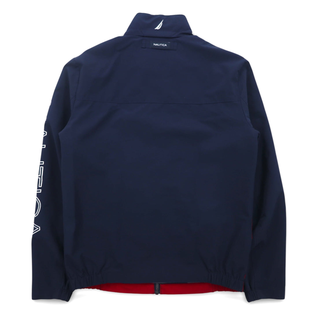 NAUTICA Sailing Jacket Nylon Jacket M Tricolor Navy Sleeve Logo Retractable Hood