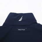 NAUTICA Sailing Jacket Nylon Jacket M Tricolor Navy Sleeve Logo Retractable Hood