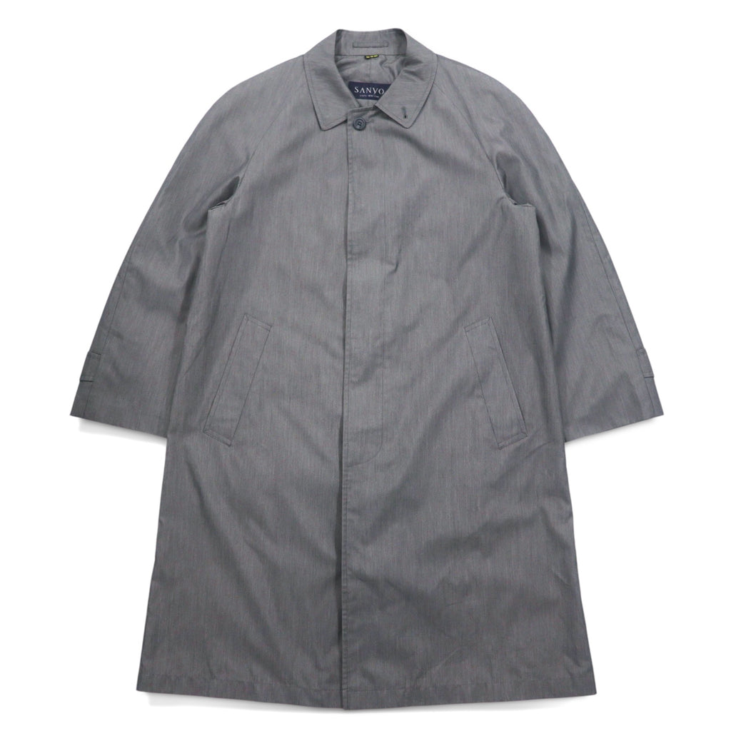 Vintage 90s Japan Made SANYO Classic Trench Coat SANYO ステンカラーコート S グレー 日本製