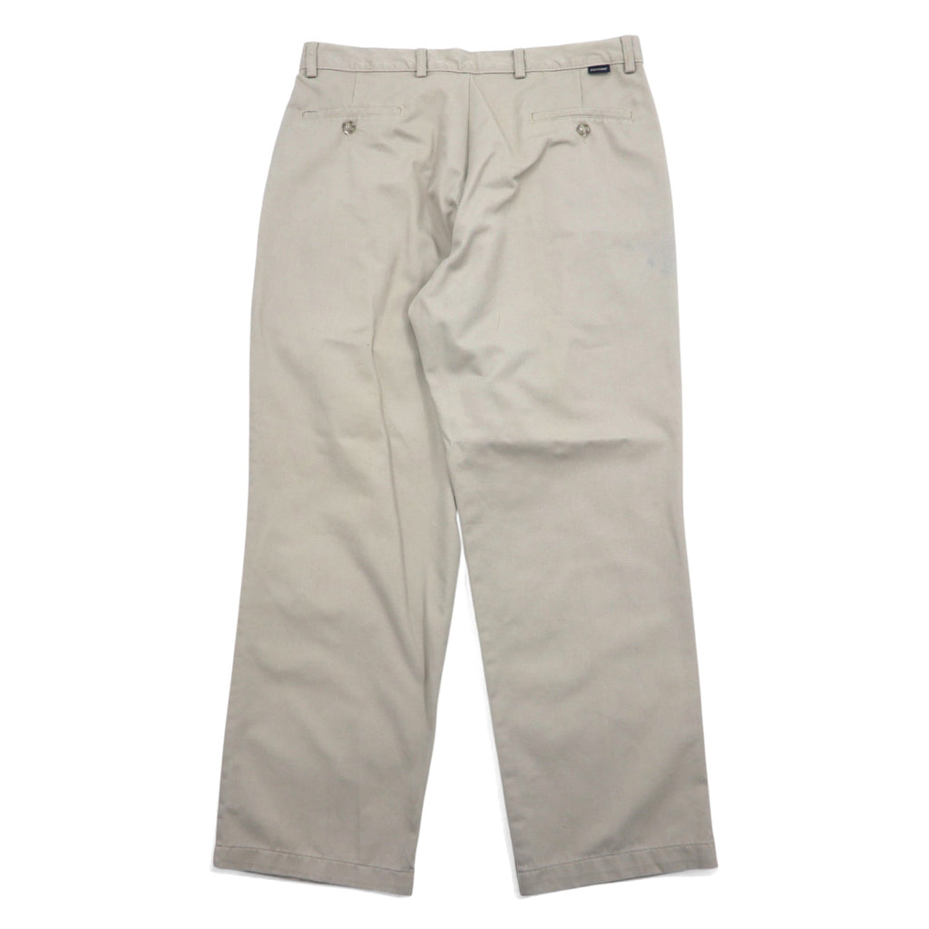 DOCKERS (Levi's) khaki pants, 2000s, wide-leg, pleated chino pants, size L, beige, cotton.