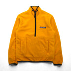 POLO JEANS CO Ralph Lauren 90s Half Zip Fleece Jacket L Yellow Kangaroo Pocket