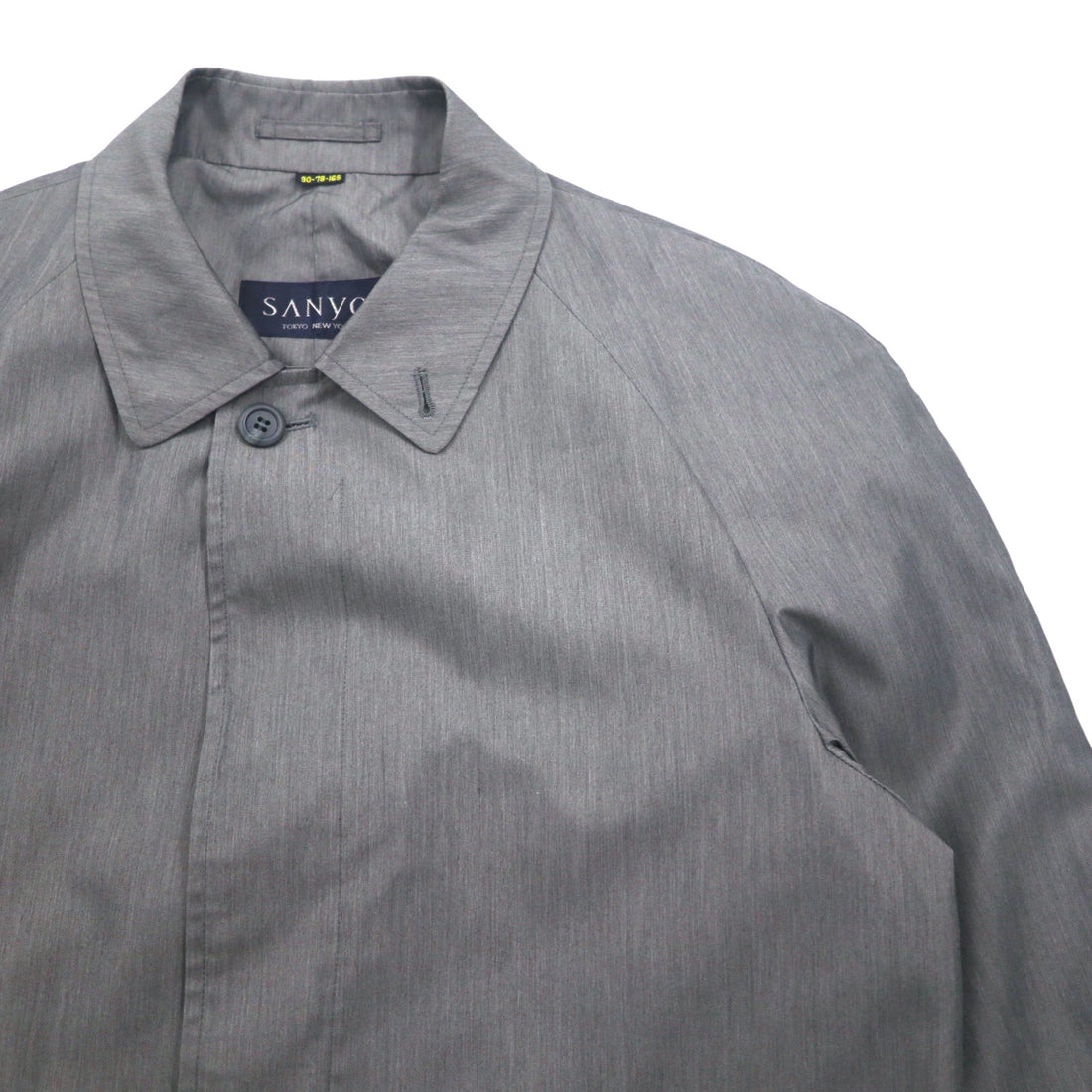 Vintage 90s Japan Made SANYO Classic Trench Coat SANYO ステンカラーコート S グレー 日本製