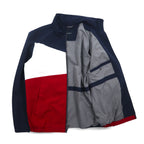 NAUTICA Sailing Jacket Nylon Jacket M Tricolor Navy Sleeve Logo Retractable Hood