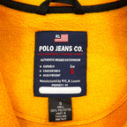 POLO JEANS CO Ralph Lauren 90s Half Zip Fleece Jacket L Yellow Kangaroo Pocket