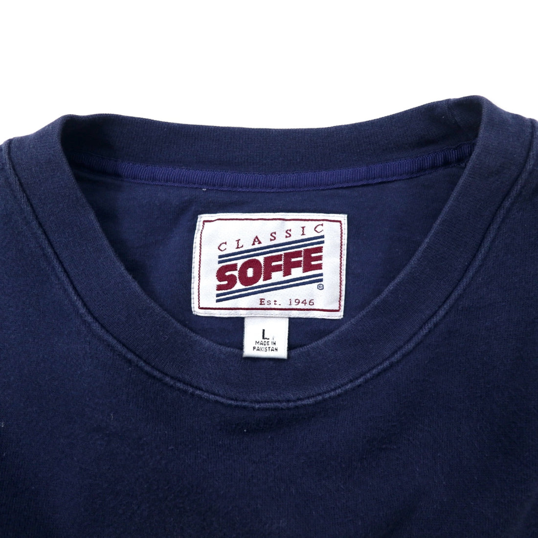 CLASSIC SOFFE College Print Sweatshirt L Navy Cotton Paki Cotton NOTRE DAME