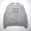 Champion リバースウィーブ REVERSE WEAVE スウェット XL プリント 青単タグ 復刻 THOMAS DANCE STUDIO