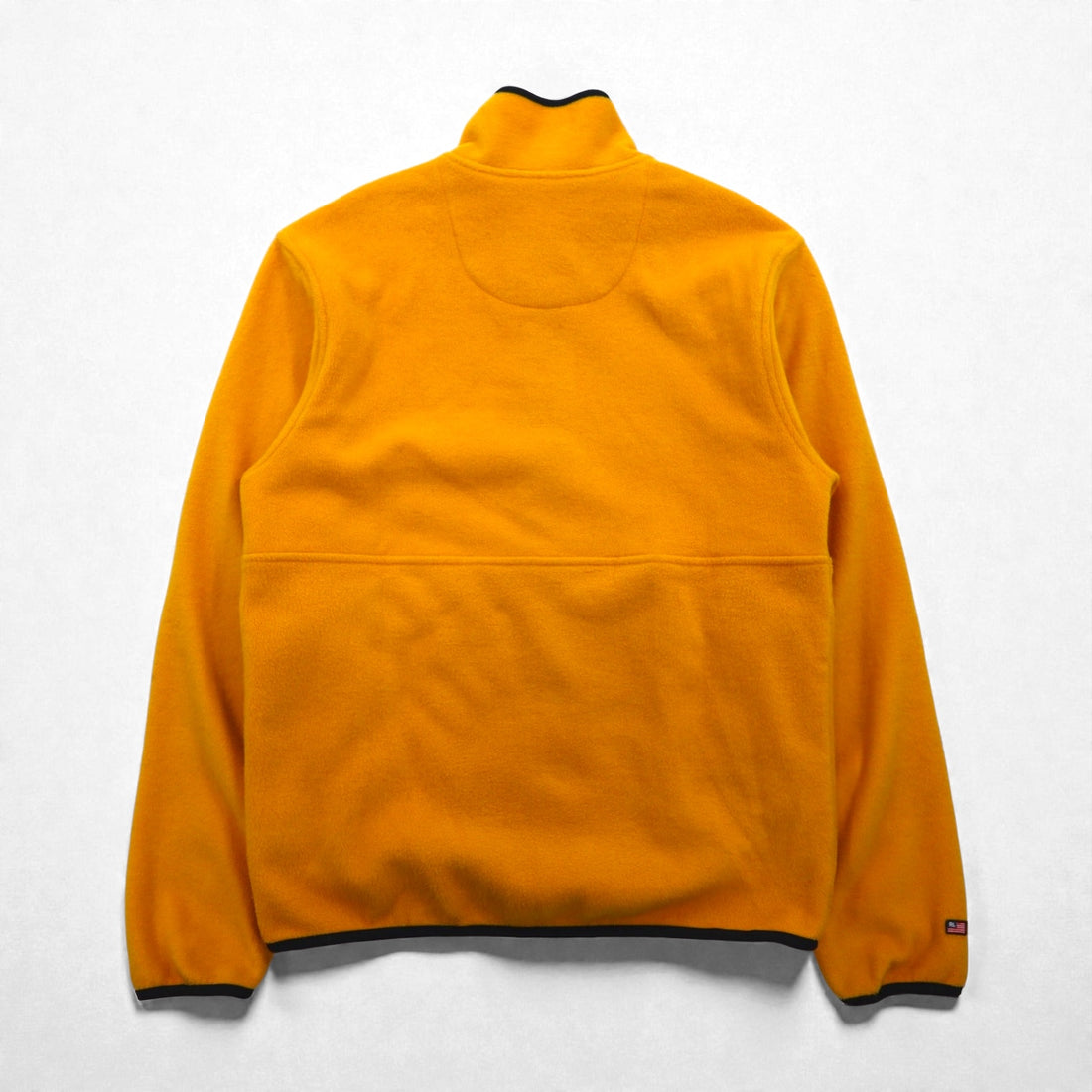 POLO JEANS CO Ralph Lauren 90s Half Zip Fleece Jacket L Yellow Kangaroo Pocket