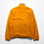 POLO JEANS CO Ralph Lauren 90s Half Zip Fleece Jacket L Yellow Kangaroo Pocket