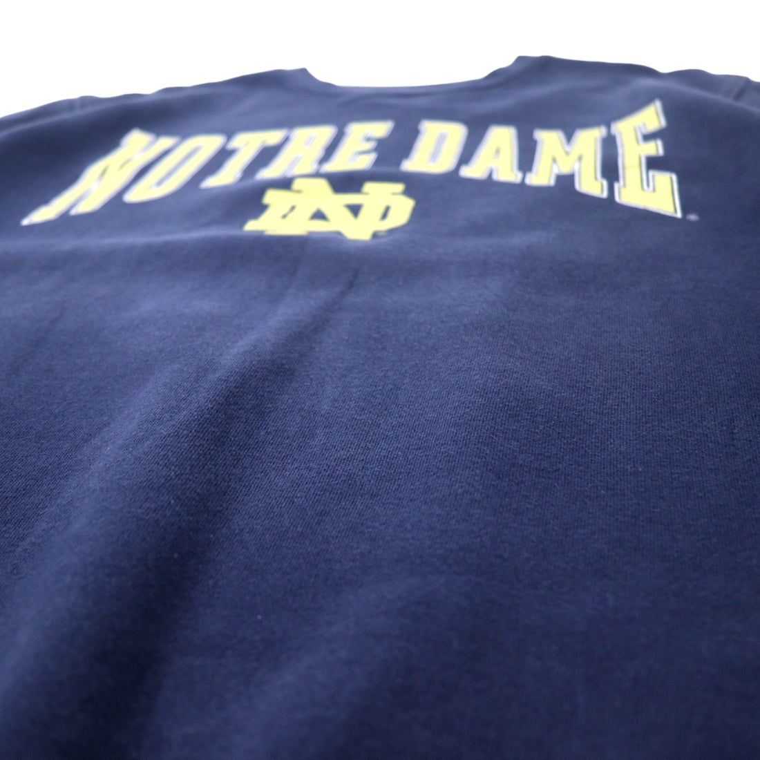 CLASSIC SOFFE College Print Sweatshirt L Navy Cotton Paki Cotton NOTRE DAME