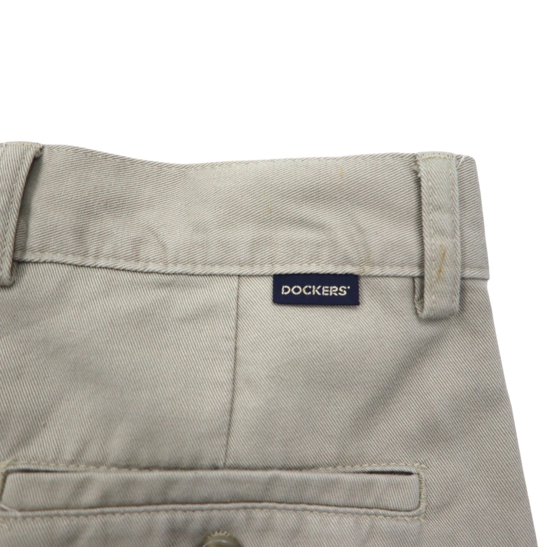 DOCKERS (Levi's) khaki pants, 2000s, wide-leg, pleated chino pants, size L, beige, cotton.
