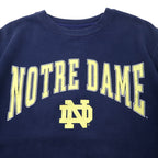 CLASSIC SOFFE College Print Sweatshirt L Navy Cotton Paki Cotton NOTRE DAME