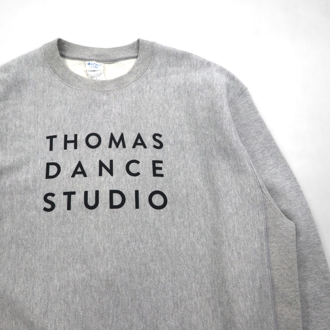 Champion リバースウィーブ REVERSE WEAVE スウェット XL プリント 青単タグ 復刻 THOMAS DANCE STUDIO